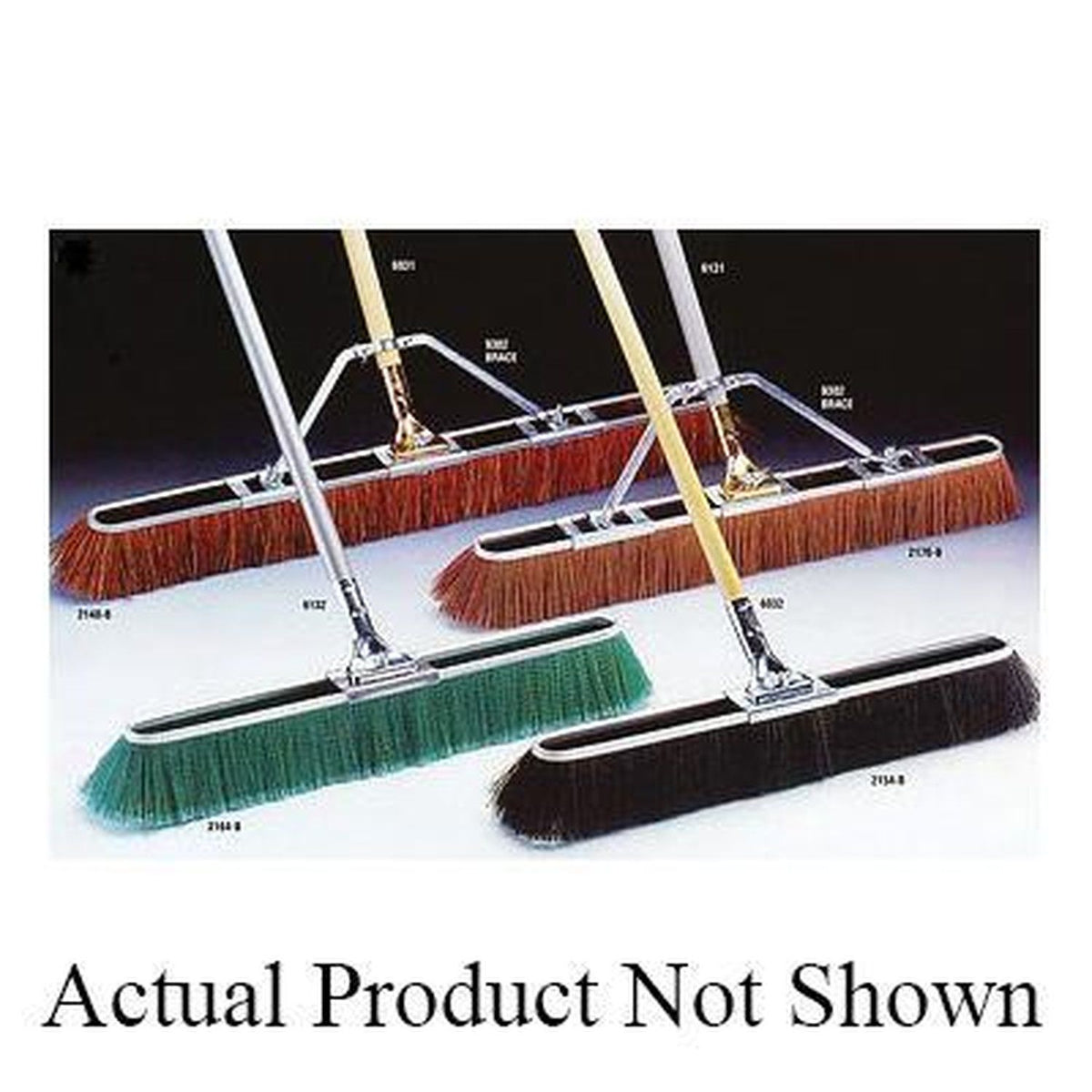 Bruske Products 2174 Brush With Wood Handle, 23 In Synthetic Bristle