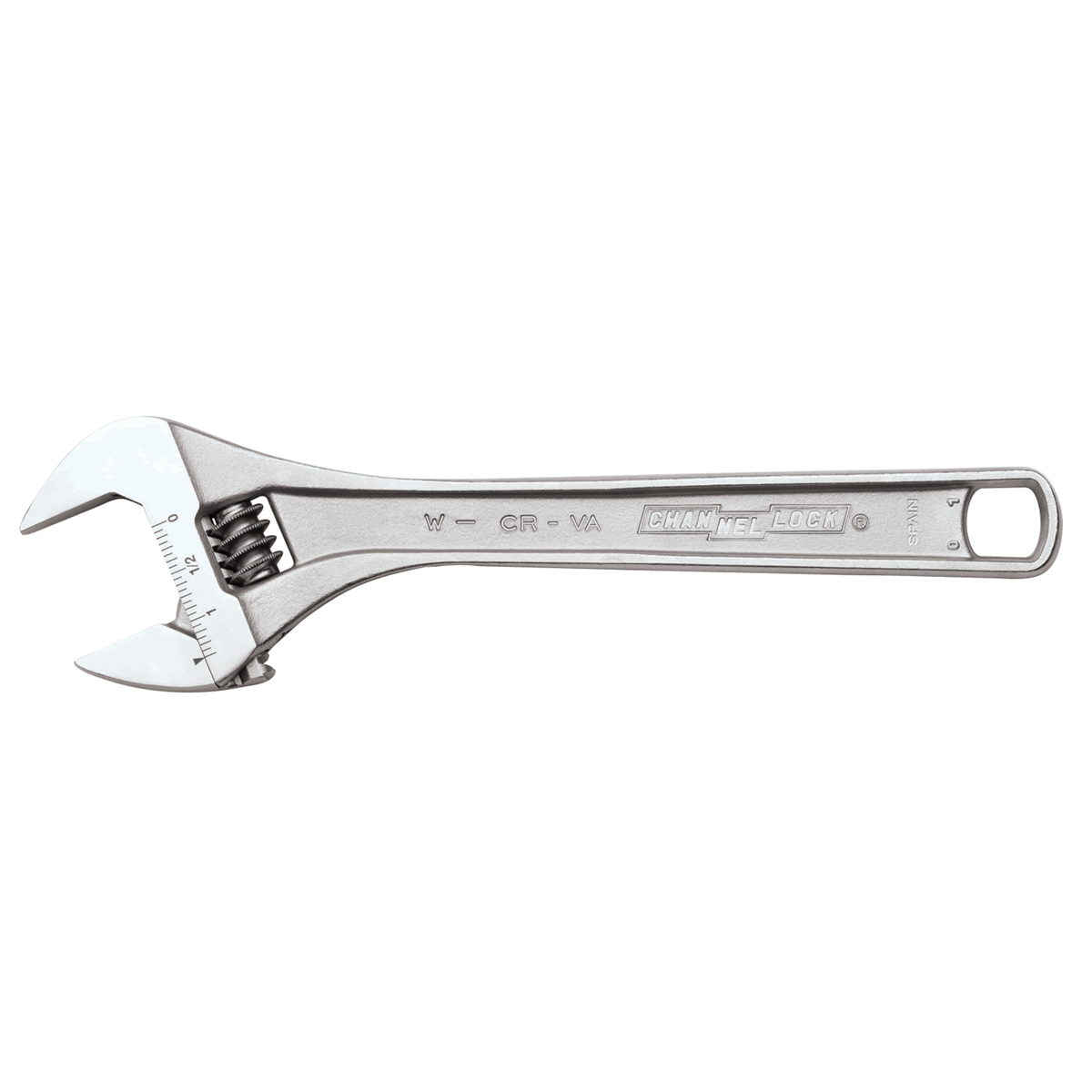 Channellock 812W Adjustable Wrench 12 In Chrome Vanadium Steel Thin Jaw Design