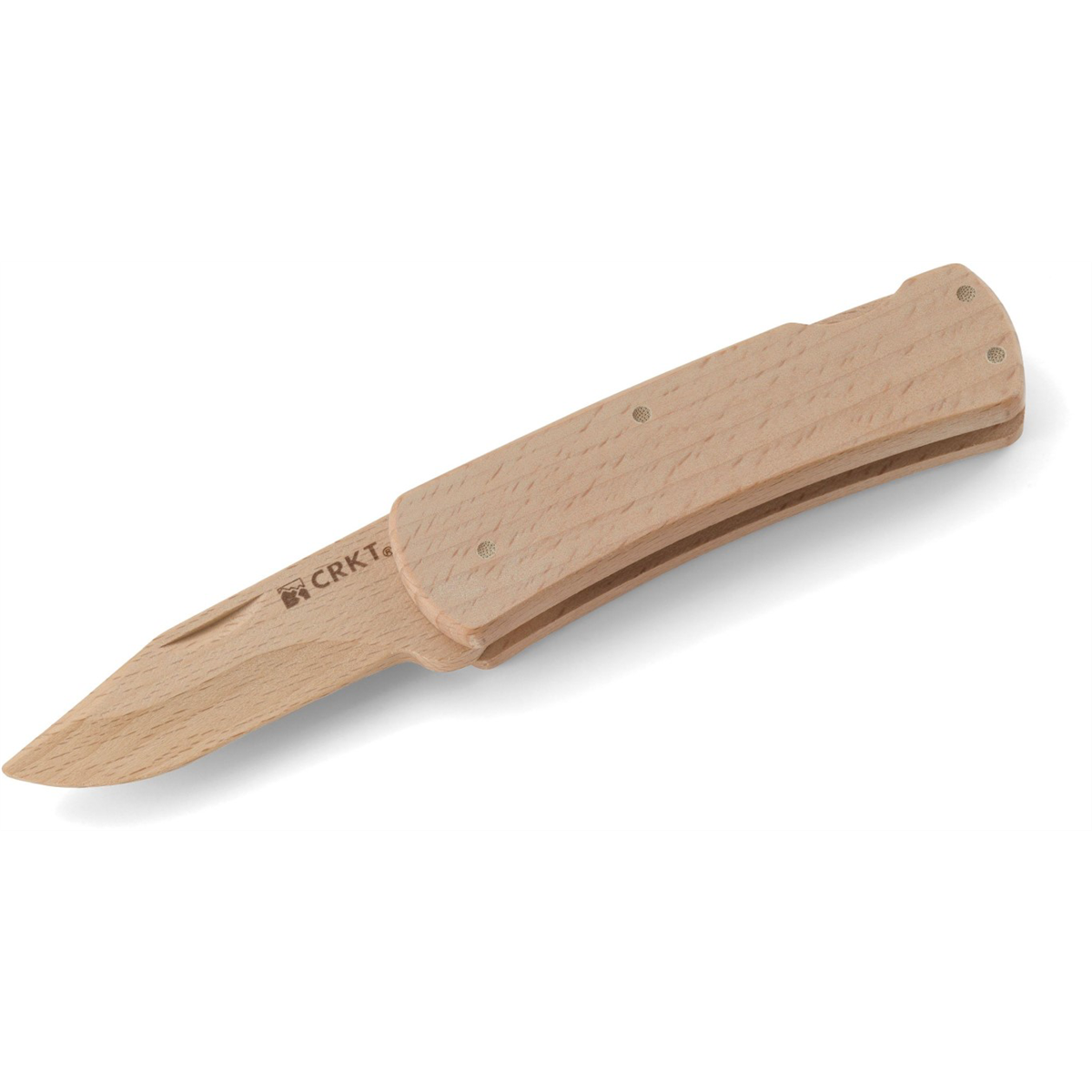 Columbia River Knives Nathan's Knife Kit 1032 Beech Wood Folding Knife with Lockback, Raw Finish
