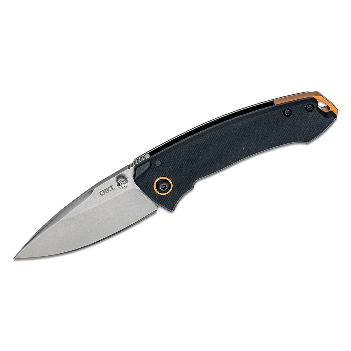 Columbia River Knives Tuna Compact 8Cr13MoV Stonewash Plain Blade Folding Knife with Frame Lock G10
