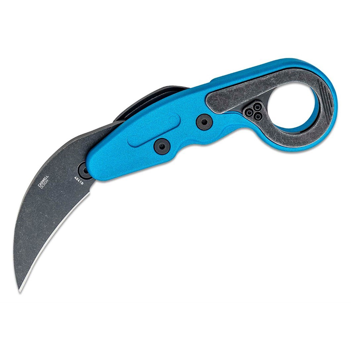 Columbia River Knives Provoke Folding Knife 4041B Blue Metallic Grivory Handle with Stonewash Blade