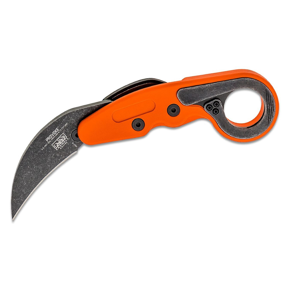 Columbia River Knives Provoke Folding Knife 4041O Orange Grivory Handle with Stonewash Blade