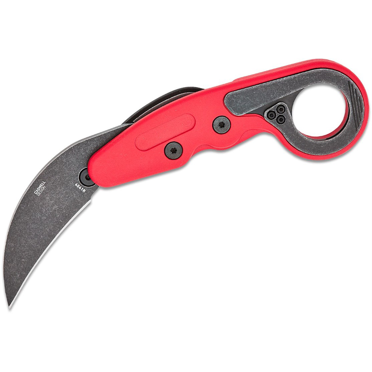 Columbia River Knives Provoke Folding Knife 4041R Red Grivory Handle with Stonewash Blade