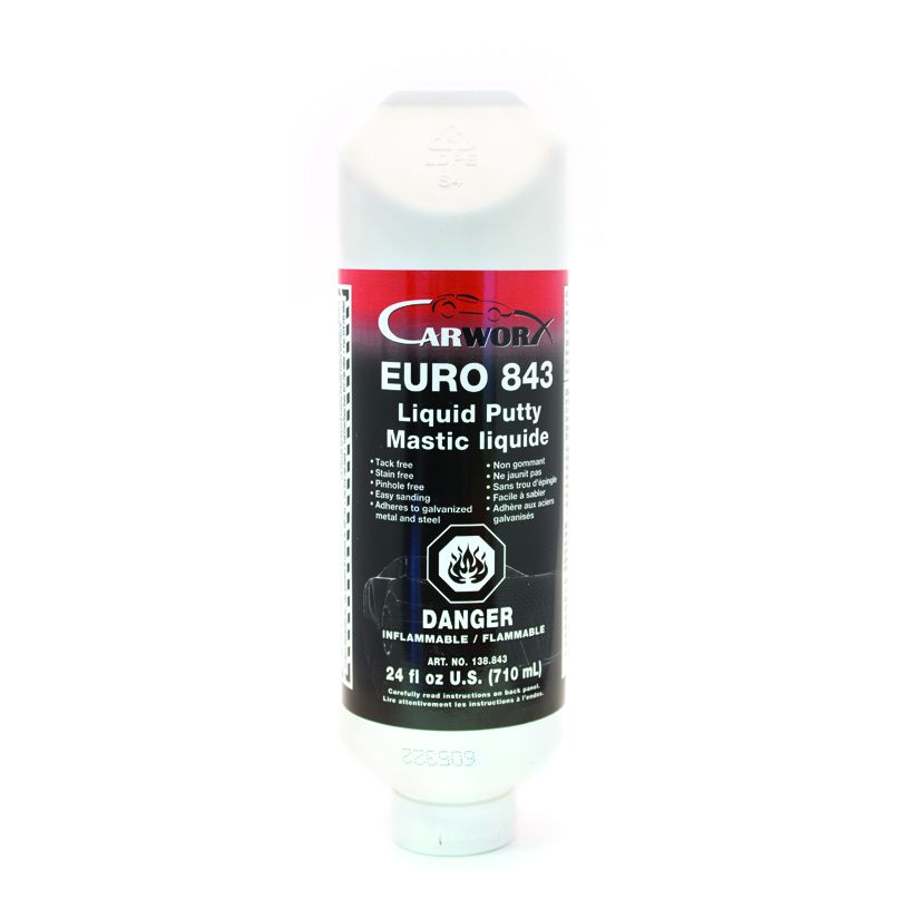 Carworx 138844 Euro Liquid Putty 710 mL Beige Paste for Filling Scratches and Shallow Dents