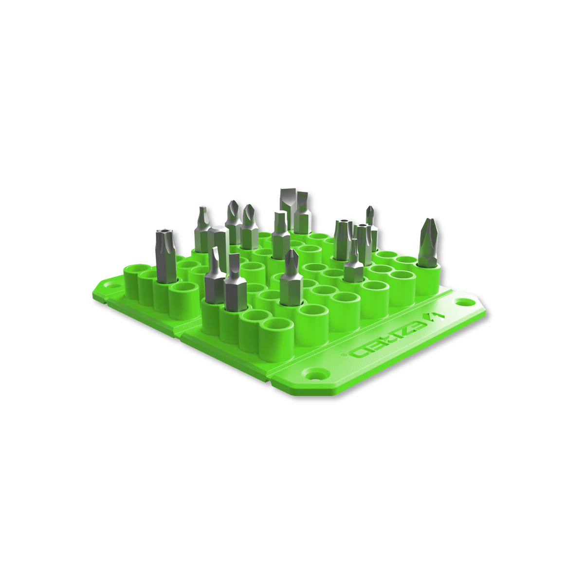 EZ Red Products Magnetic 48 Slot Bit holder - Green
