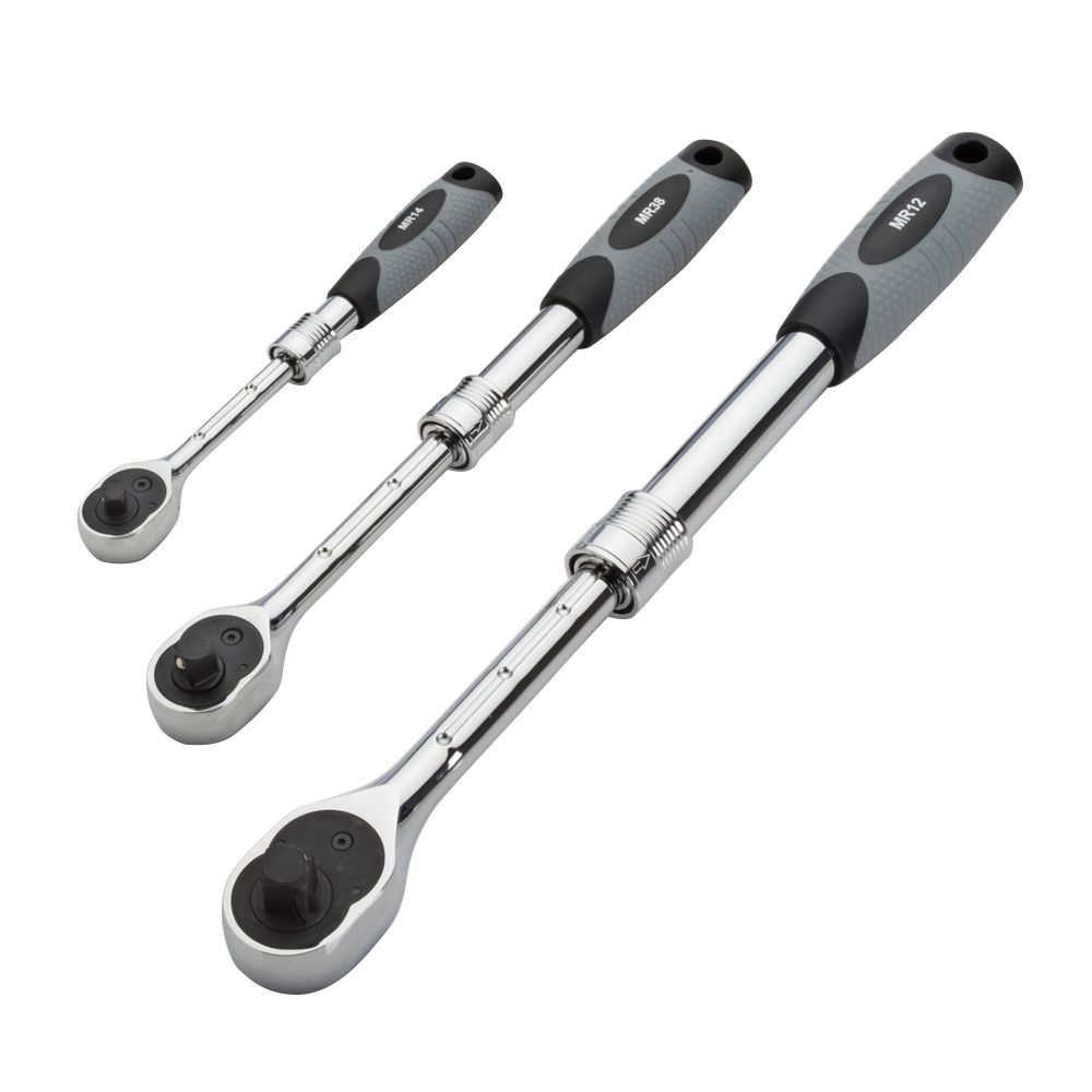 EZ RED Products MR482 Extendable Ratchet Set includes MR14 MR38 MR12, Grade A metal, versatile reach