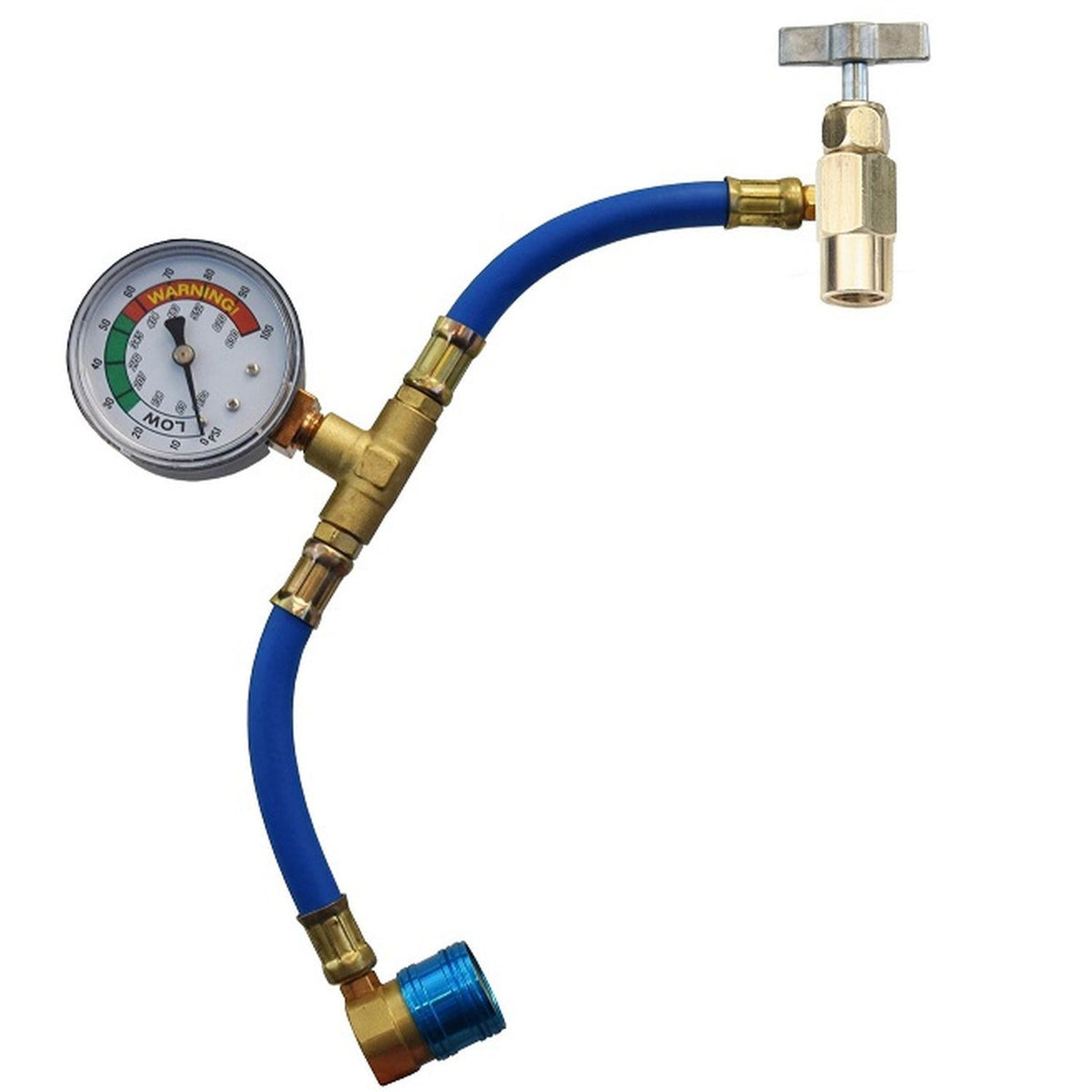 FJC Refrigerant 6037 R-134a U-Charge Hose with Coupler and Gauge, self-sealing can accessory