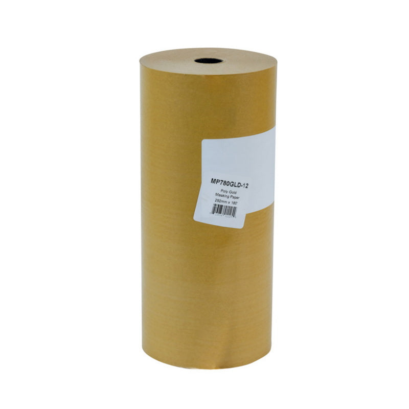 High Teck MP780GLD-12 Masking Paper 12 in W x 180 ft Gold Polycoated 30 lb