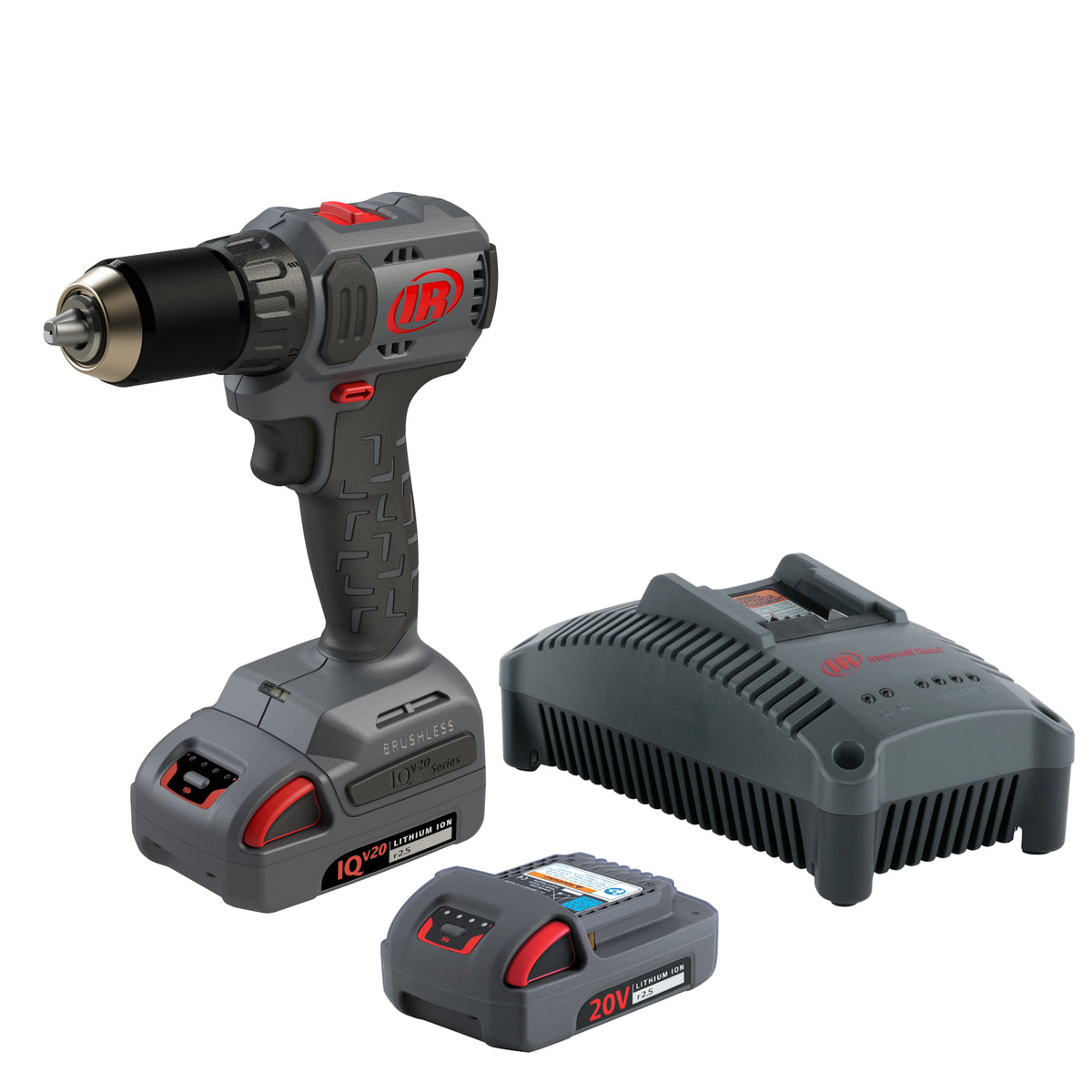 Ingersoll Rand 1/2" Cordless Compact Drill Driver D3141-K22 with 2 Batteries and 450in-lb Keyless