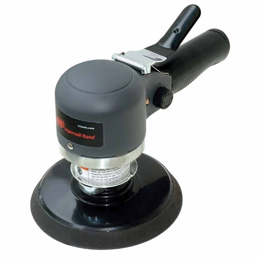 Ingersoll Rand 311A Dual-Action Quiet Air Sander 6 in 12000 rpm, Pistol Handle, Built-in Regulator