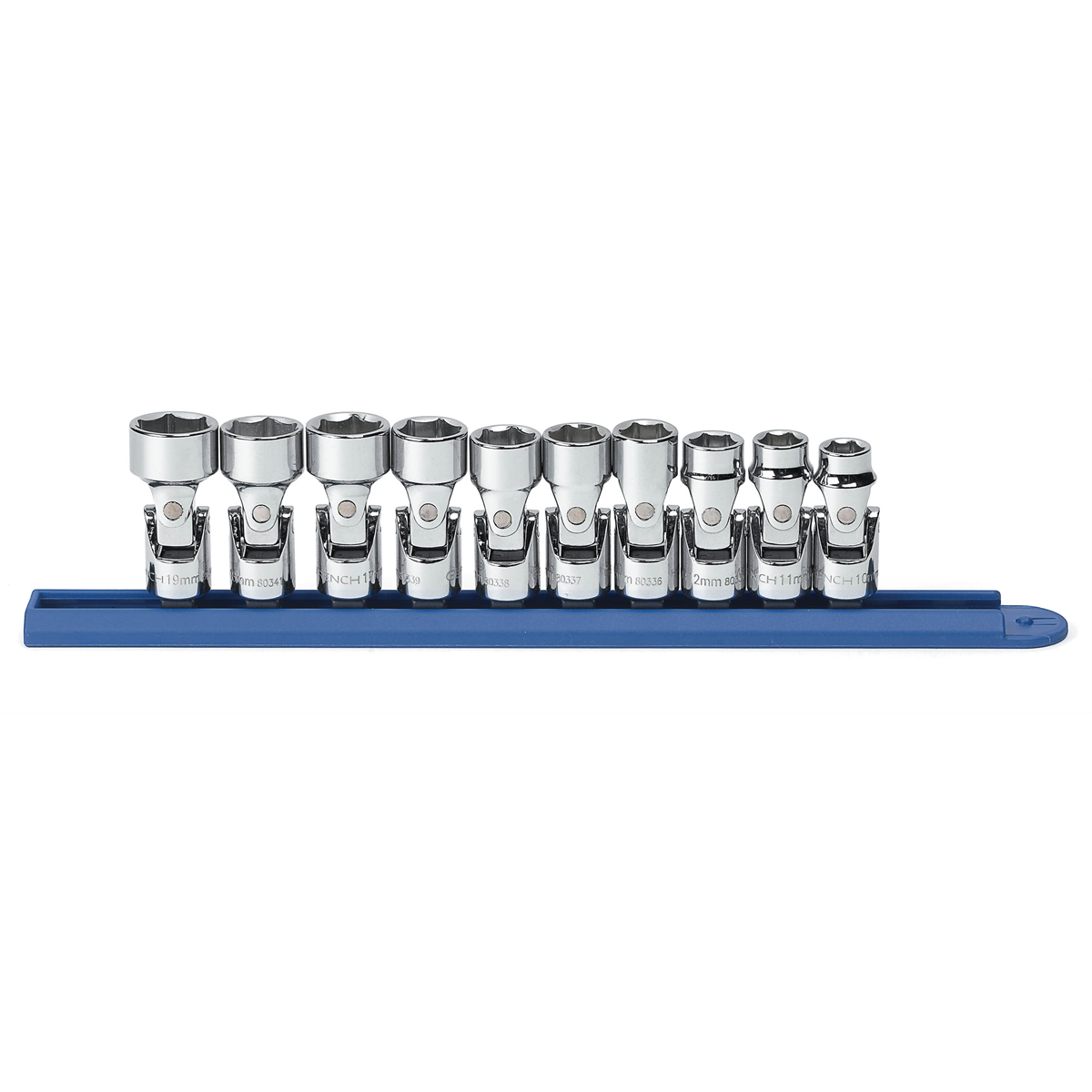 Gearwrench 80565 3/8" Drive 6-Point Metric Flex Socket Set, 10-Piece