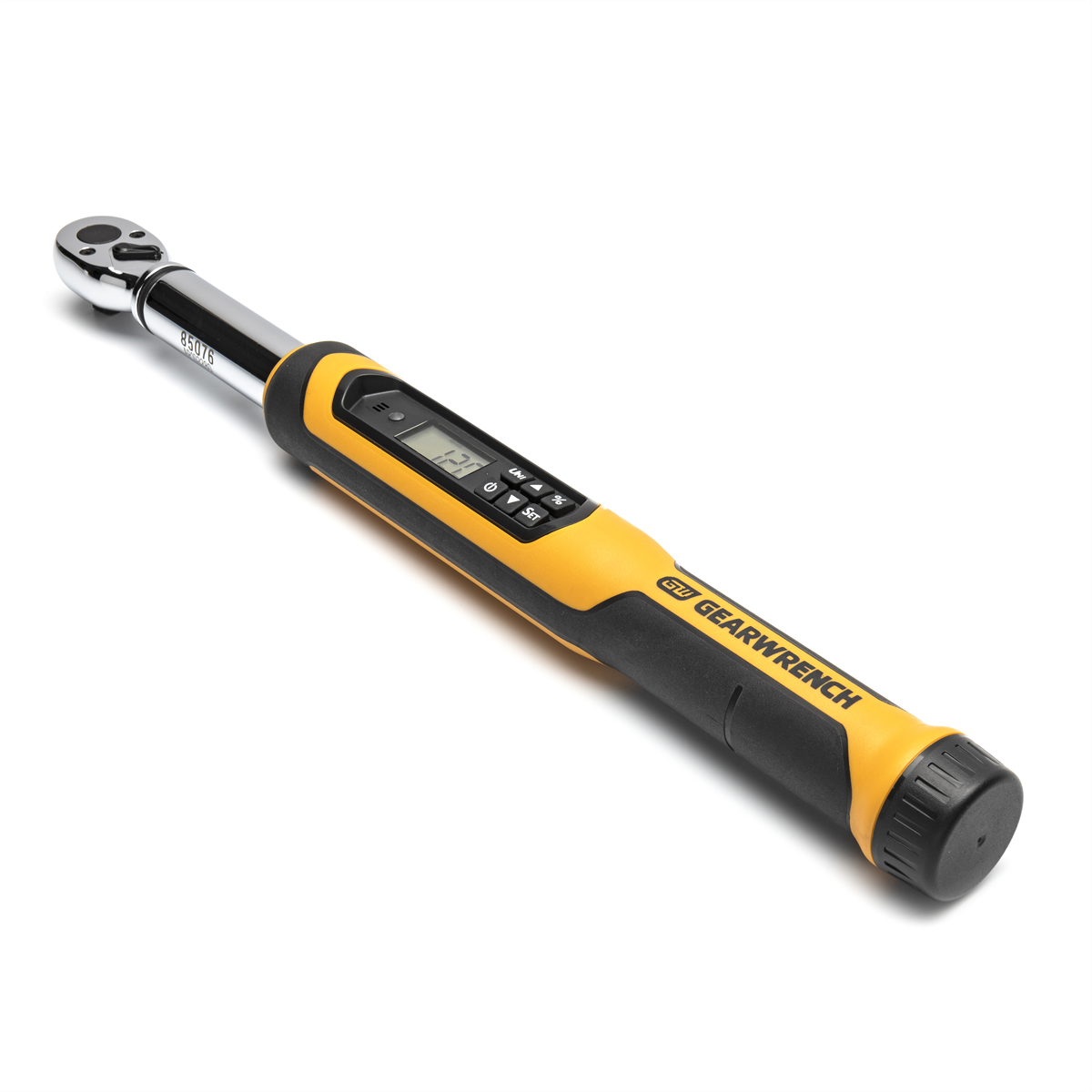 Gearwrench 85076 3/8" Drive Electronic Torque Wrench, 7.4-99.6 ft-lb Range, 5° Swing