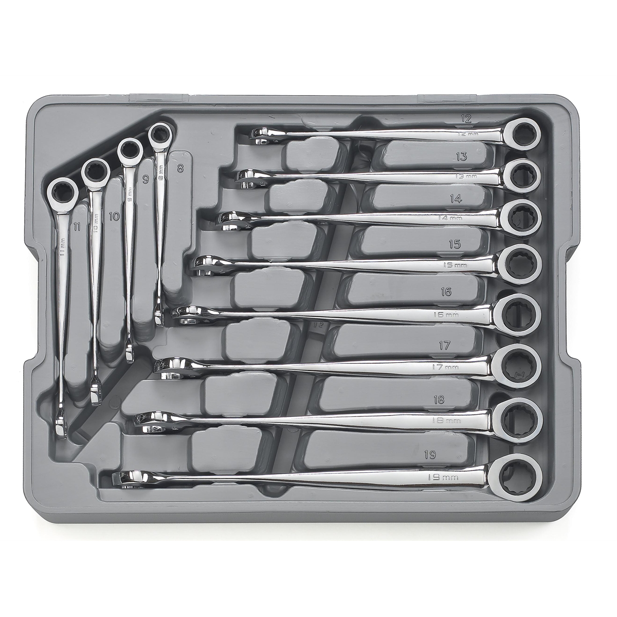 Gearwrench 85888 12-Piece XL X-Beam Ratcheting Combination Wrench Set, 72-Tooth