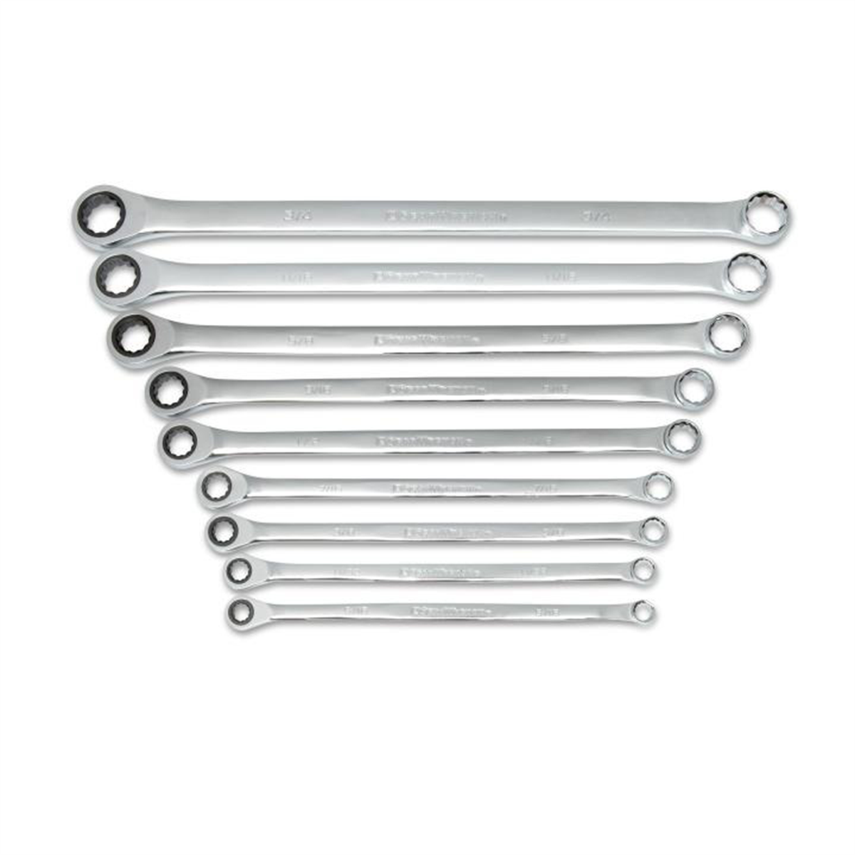 Gearwrench 85998 9-Piece 72-Tooth 12-Point XL GearBox Double Box Ratcheting SAE Wrench Set