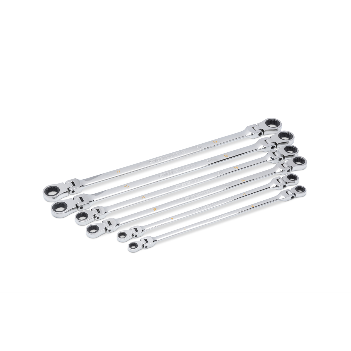 Gearwrench 86830 6-Piece 90-Tooth Double Flex Metric Set