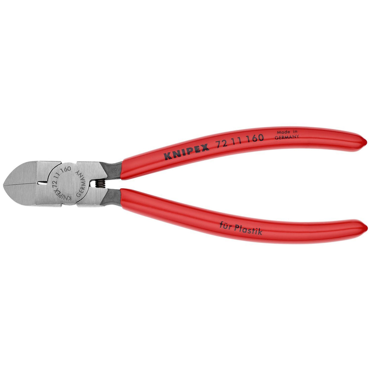 Knipex Cutting Diagonal Pliers 6.25" 45° Angle, Plastic Coating, Part 7211160