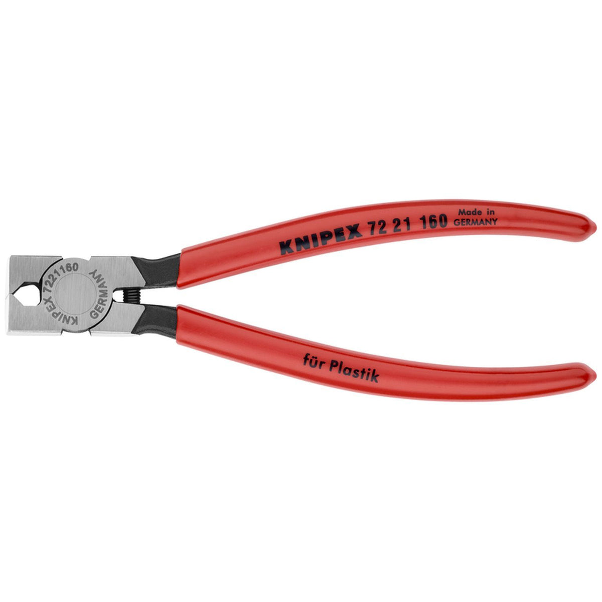Knipex Cutting Diagonal Pliers 6.25" 85° Angle, Plastic Coating, Part 7221160