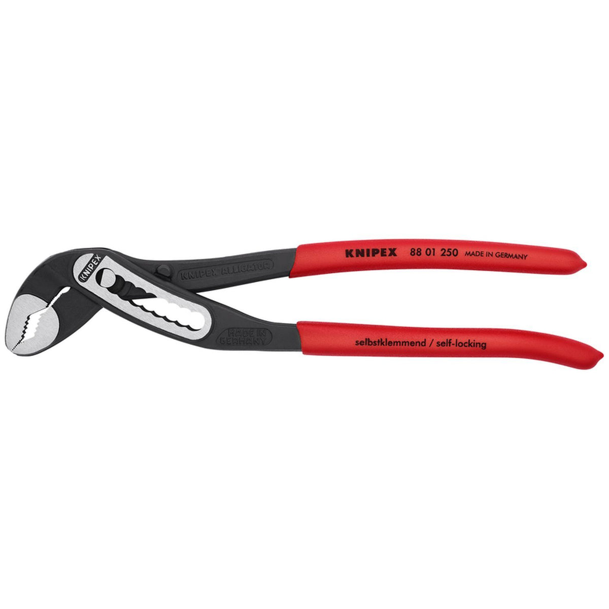 Knipex Tools Alligator Water Pump Pliers 10" with Non-Slip Plastic Handles, Bulk, Part 8801250