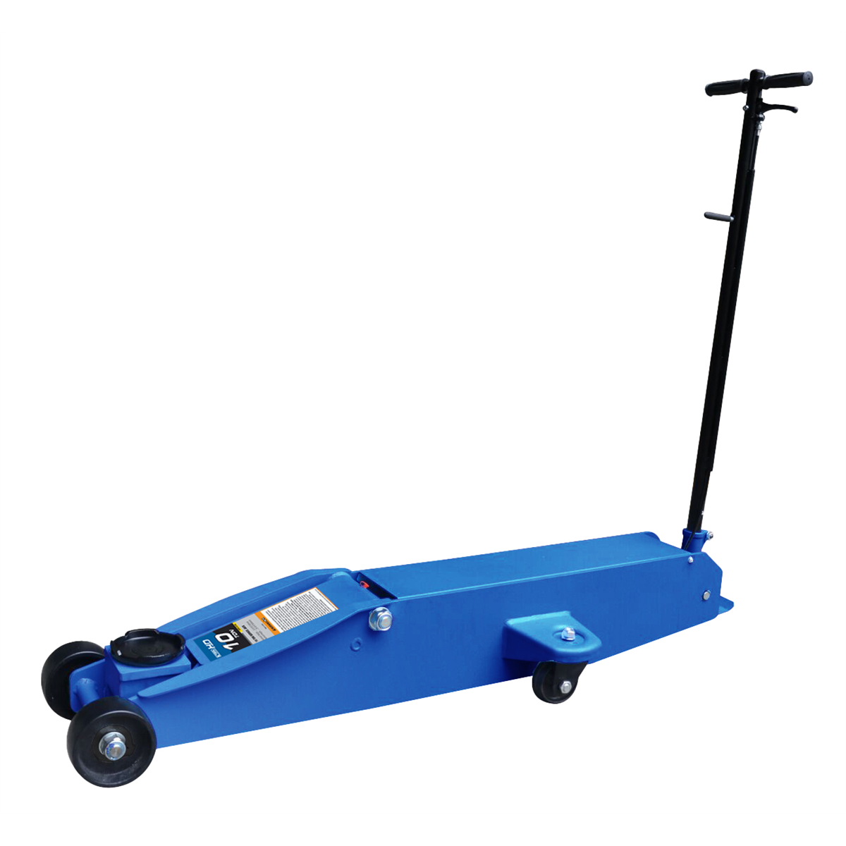 K Tool International Service Jack HD63186A 10-Ton Long-Chassis Hydraulic with Foot Pedal
