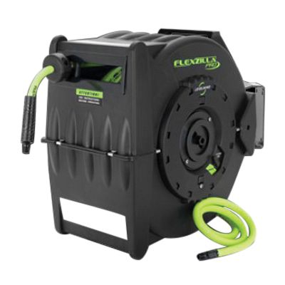 Legacy Flexzilla Retractable Air Hose Reel 75 ft 3/8" ID Black with 5 ft MNPT Lead-in Hose - Part
