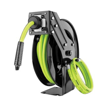 Legacy Manufacturing Flexzilla L8611FZ 50 ft Open Face Air Hose Reel Steel 3/8 in ID MNPT Lead-In