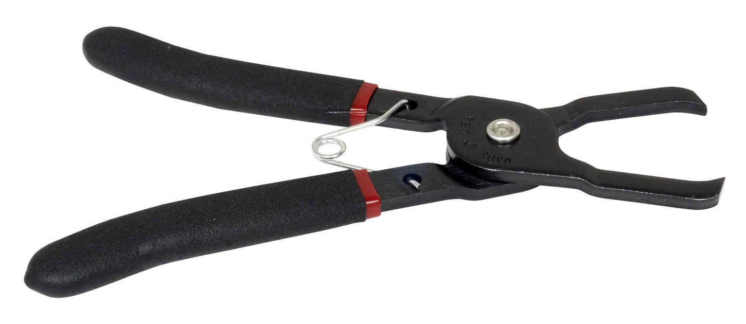 LISLE Push Pin Pliers 42050 Straight Tip with Spring Action for Hard-To-Reach Fasteners