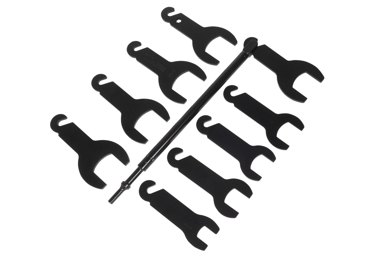 LISLE Specialty Tools Pneumatic Fan Clutch Wrench Set 43350 Nine-Piece 7/8"-2-1/8" Sizes