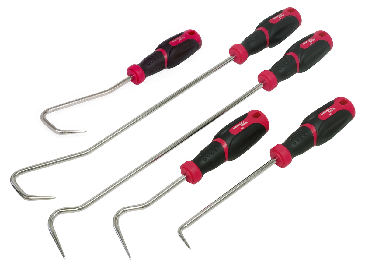 Lisle Specialty Tools 80380 5PC Hose Remover Set, 13 in Long Pullers, Dual-Durometer Handles