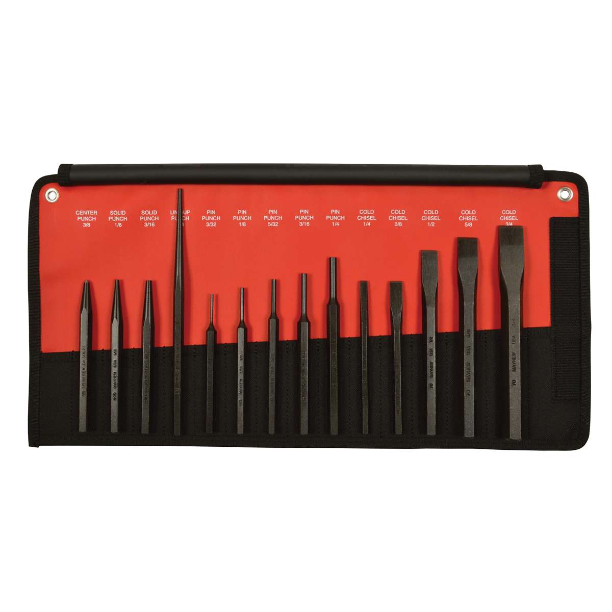 Mayhew Tools 14 PC Punch and Chisel Set 61044, versatile styles for masonry and metalworking