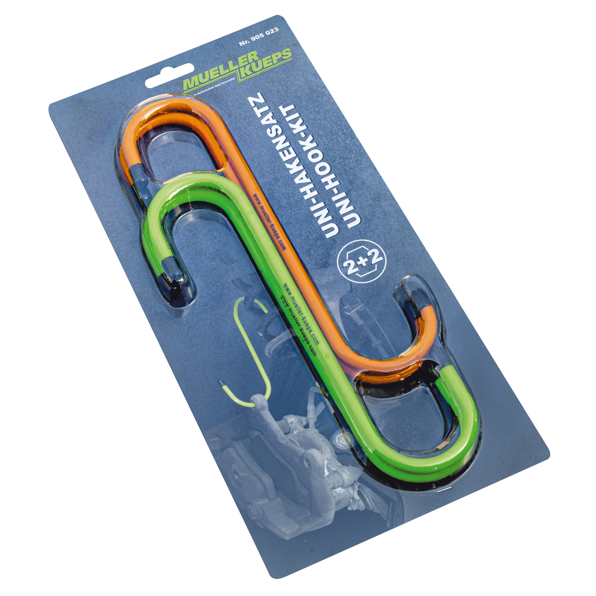Mueller Kueps Uni-Hook Kit 4pcs 905023 - includes flexible and rigid hooks for up to 8 lbs