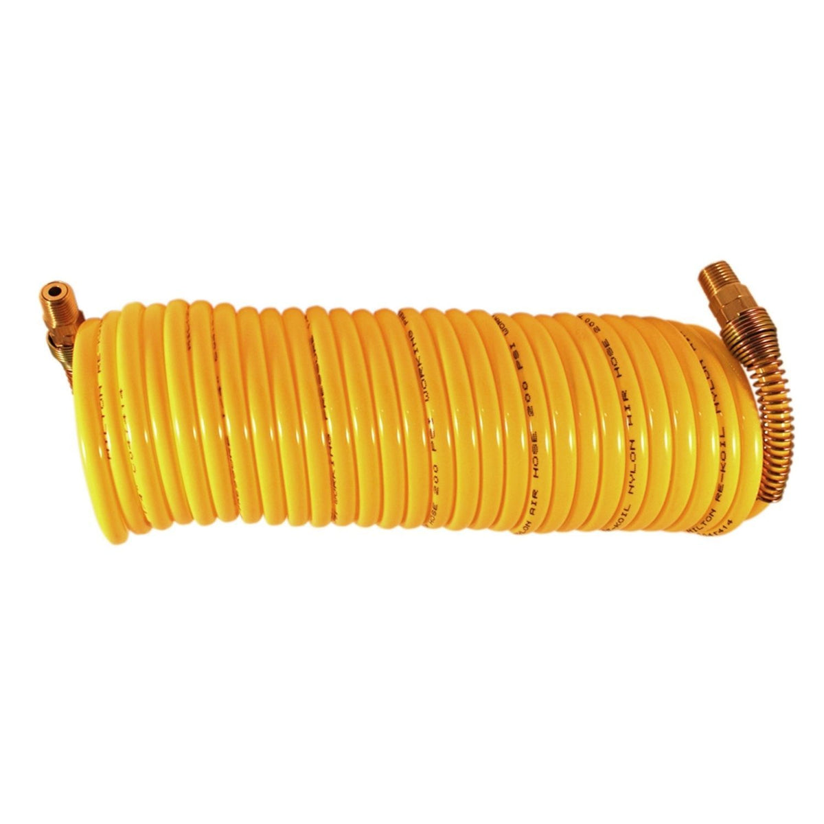 Milton 1667 Re-Koil Hose 1/4" x 12' Nylon with Full-Flow Swivel Fittings