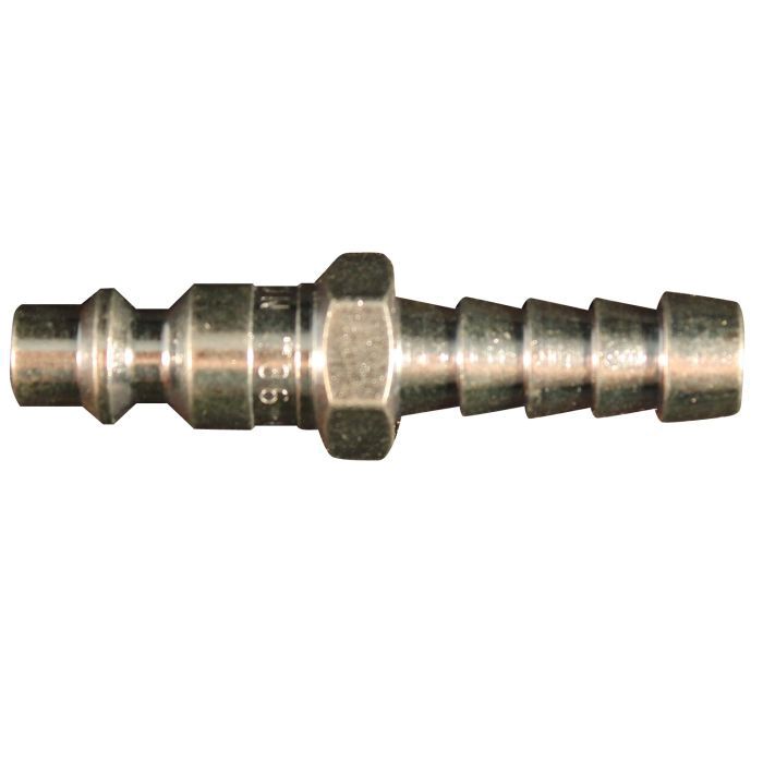 Milton 736-6 M-Style Plug 3/8 in Hose Barb Silver Steel