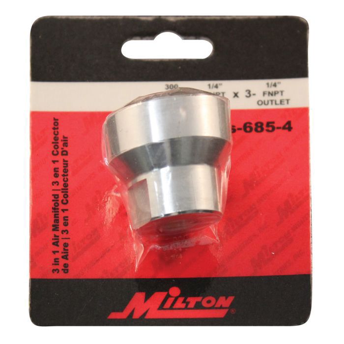 Milton 3-In-1 Air Manifold S-685-4 Aluminum 1/4 in FNPT