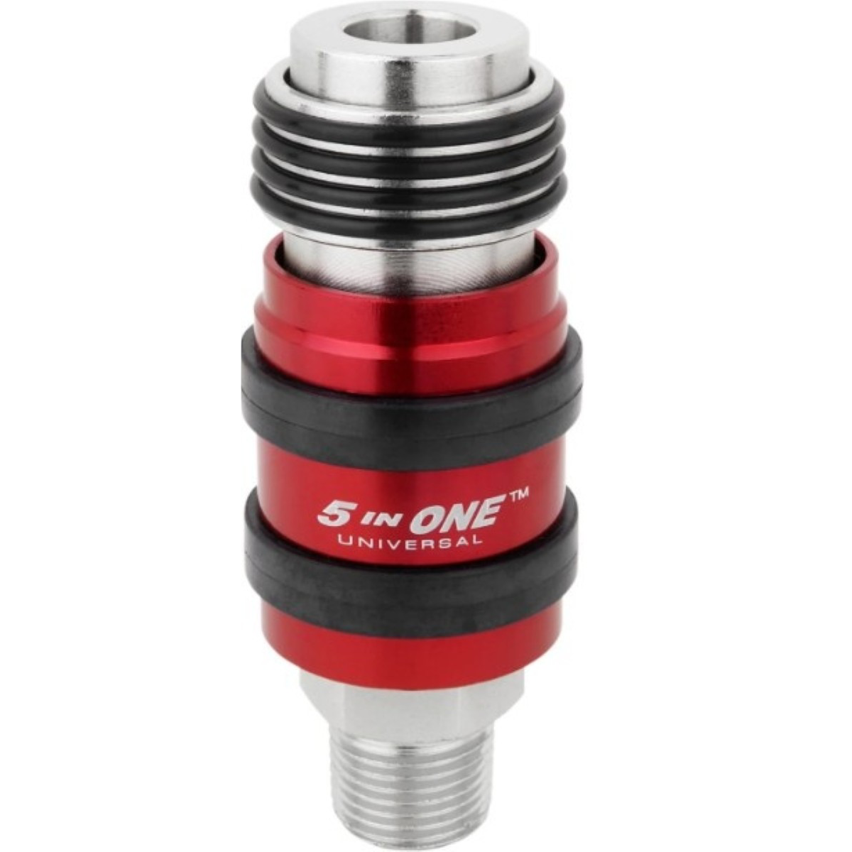 Milton 5 In ONE Universal Safety Exhaust Quick-Connect Industrial Coupler, 3/8-inch NPT