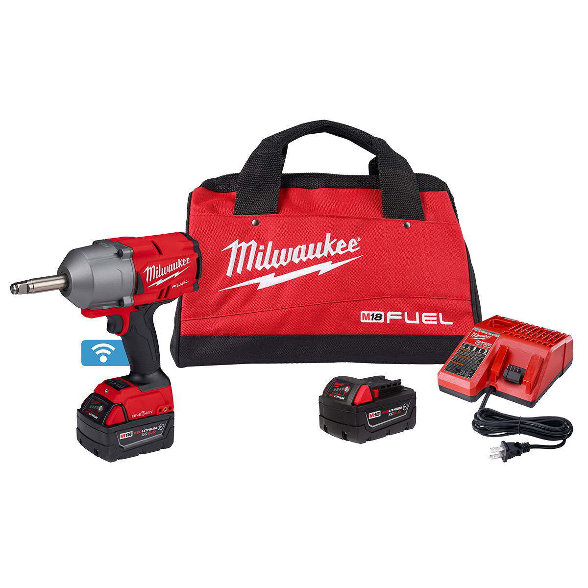 Milwaukee Tools 2769-22R 1/2" Extended Anvil Impact Wrench with ONE-KEY, 1,100 ft-lb Torque
