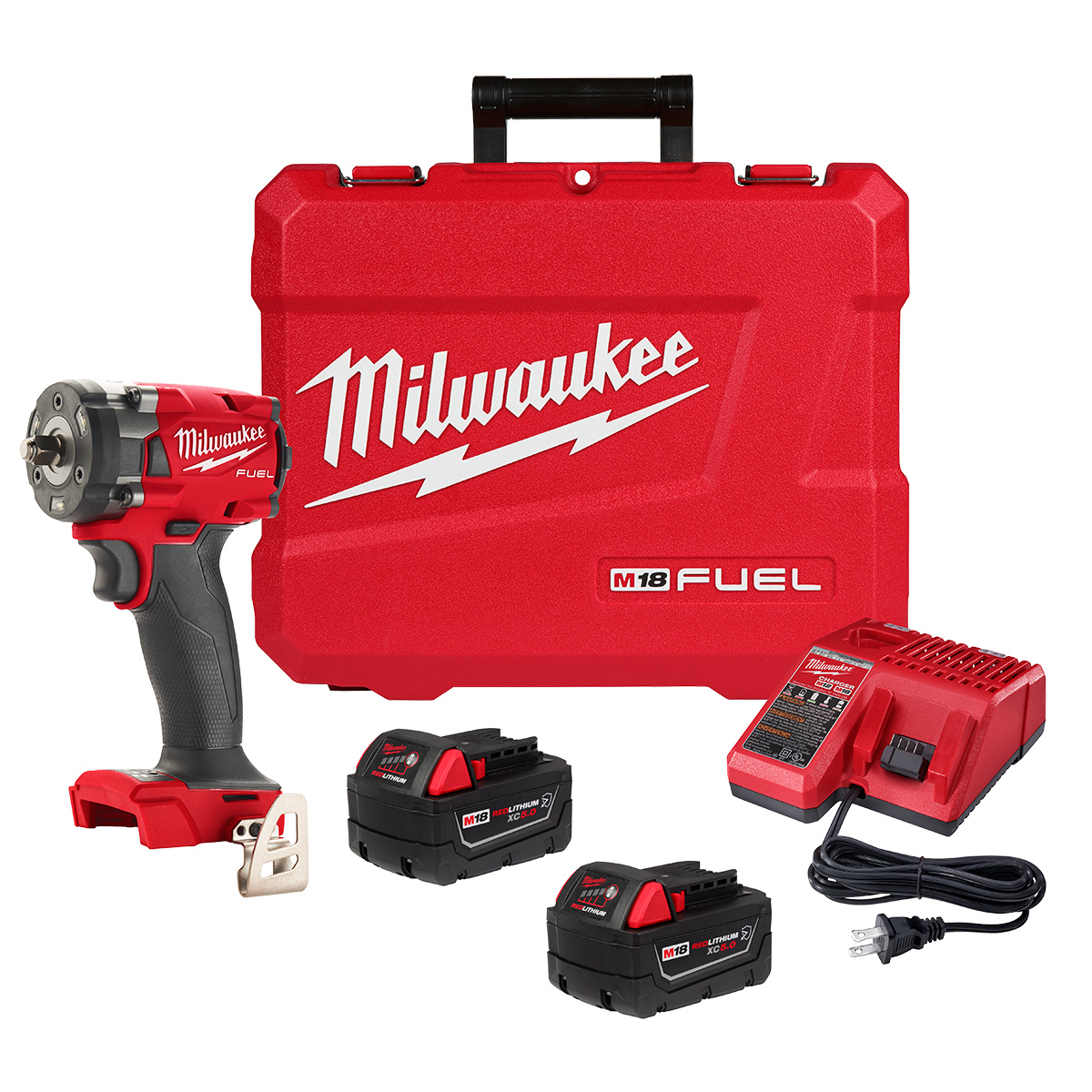 Milwaukee Tools 3/8" Compact Impact Wrench Kit 2854-22R Includes battery pack for high-torque