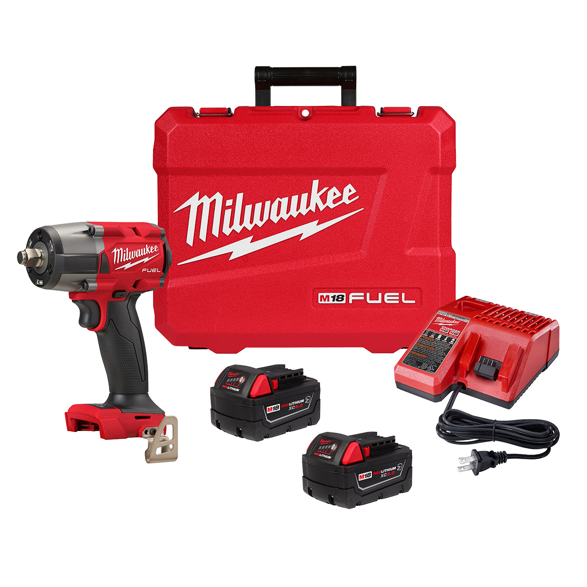 Milwaukee M18 Fuel 1/2" Mid-Torque Impact Wrench Kit 2962-22R, high-torque compact tool