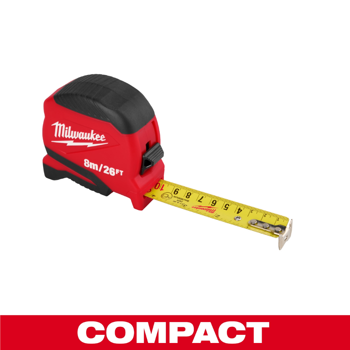 Milwaukee 8 Meter /26 Foot Compact Tape Measure