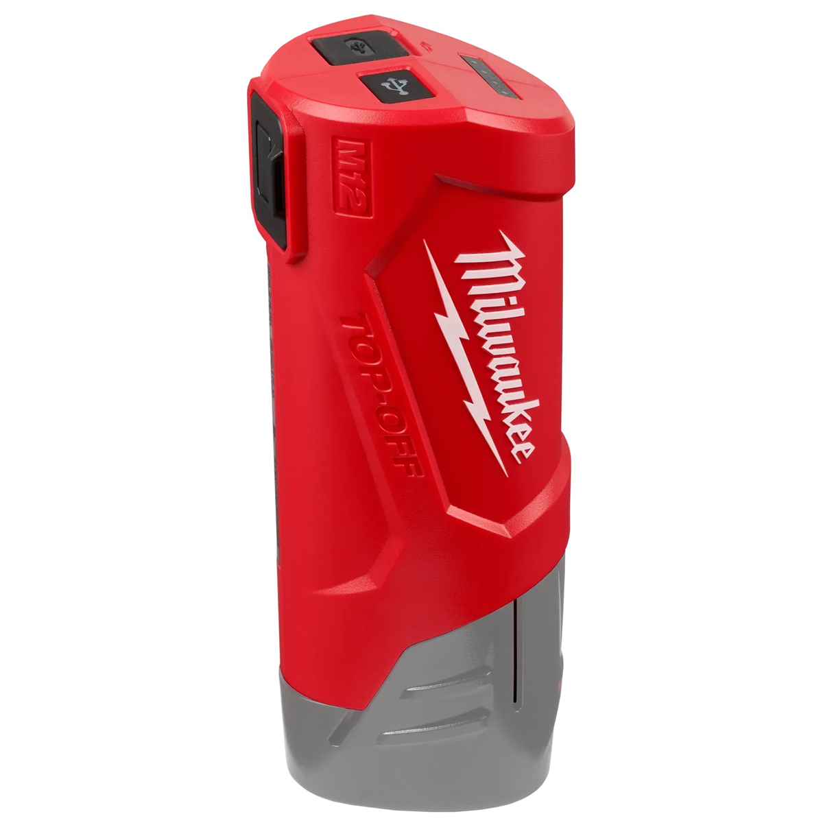 Milwaukee Tools M12 Top-Off Power Supply and Charger 48-59-1211 with 15W USB-C output and 2 ft