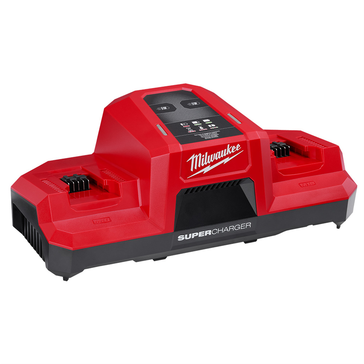 Milwaukee Tools M18 Dual Bay Simultaneous Super Charger 48-59-1815, 6X faster 80% charge in