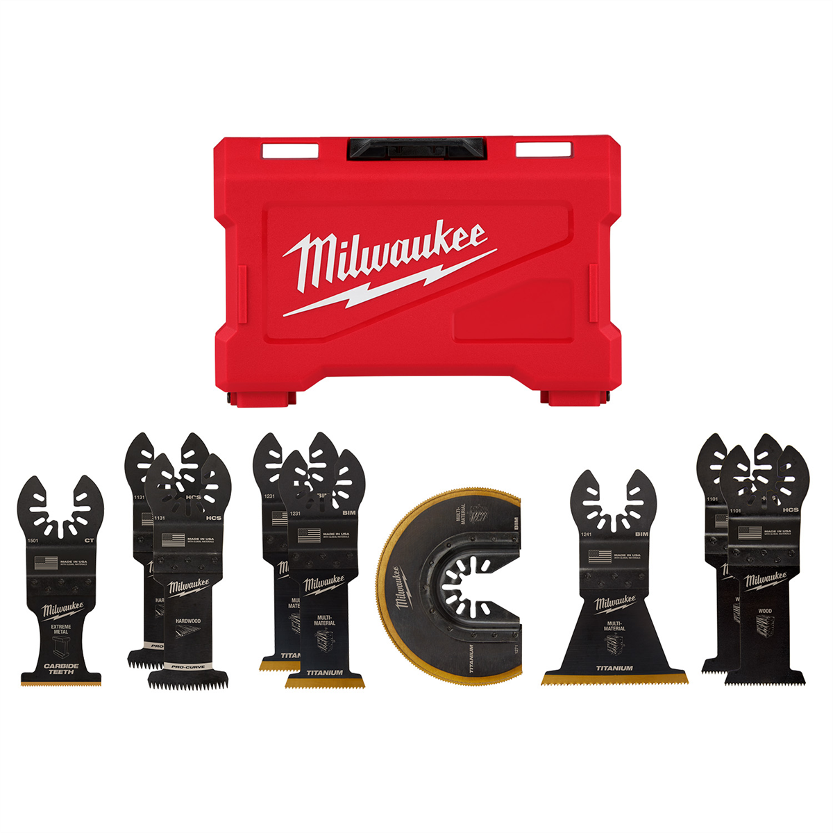 Milwaukee Tools OPEN-LOK 9-Piece Multi-Tool Blade Variety Kit 49-10-9113