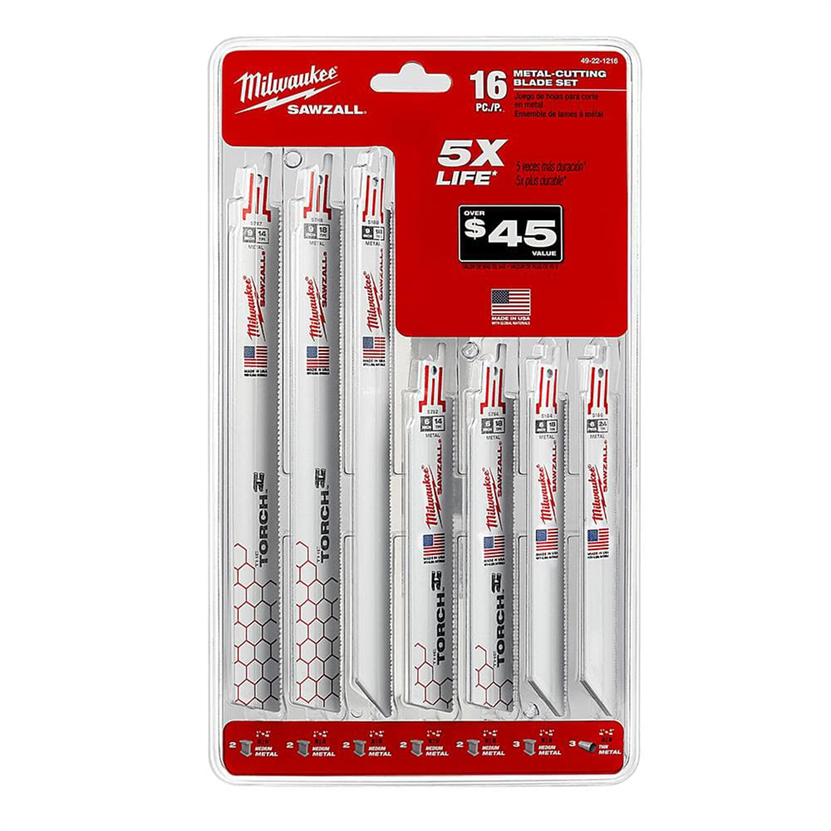 Milwaukee Sawzall Bl Set-Metal 16Pc