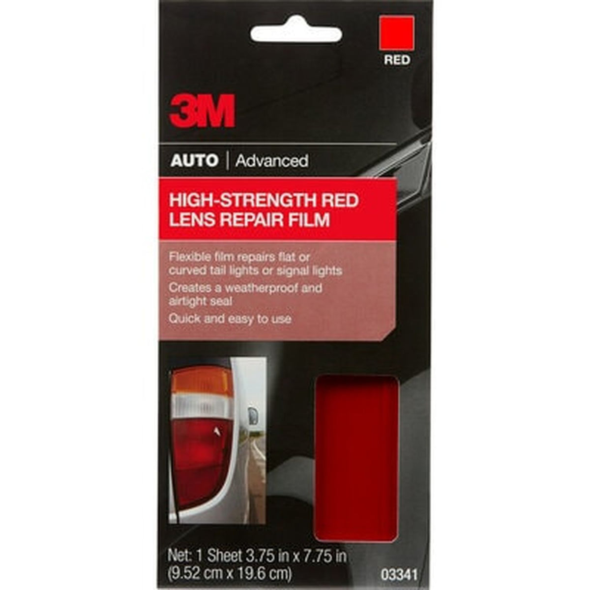 3M High Strength Lens Repair Film Red, 03341, 3.75 in x 7.75 in, 24 per case
