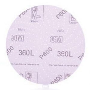 3M 20804 360L Multi-Hole Clean Sanding Disc 6 in P600 Extra Fine Purple Film Backing Hook-and-Loop