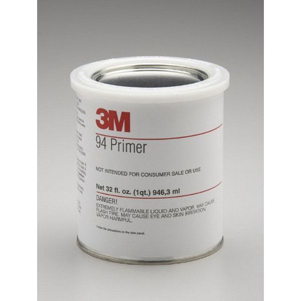 3M 23929 94 Series Tape Primer 1 qt Can Light Yellow, Improves Adhesion on Plastics and Metals