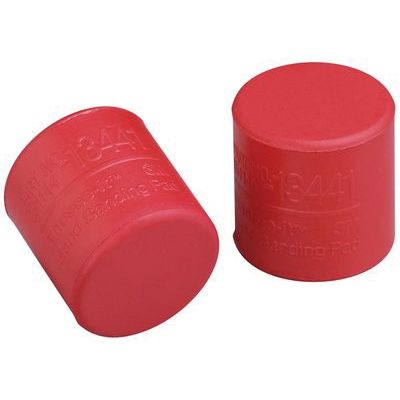 Finesse-It™ Hand Sanding Pad 13441, 6.3 in Red, PSA attachment for 1-1/4 in discs