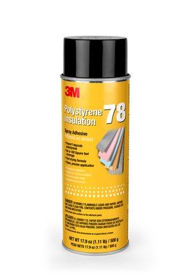 3M Polystyrene Foam Insulation Spray Adhesive 78 41593 Clear 24 fl oz can, high-strength adhesive