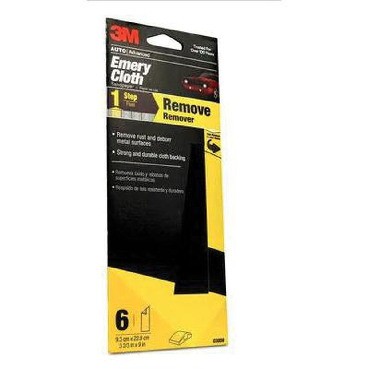 3M Emery Abrasive Sheet 9 in x 3.667 in - J-weight cloth backing - MPN 3008
