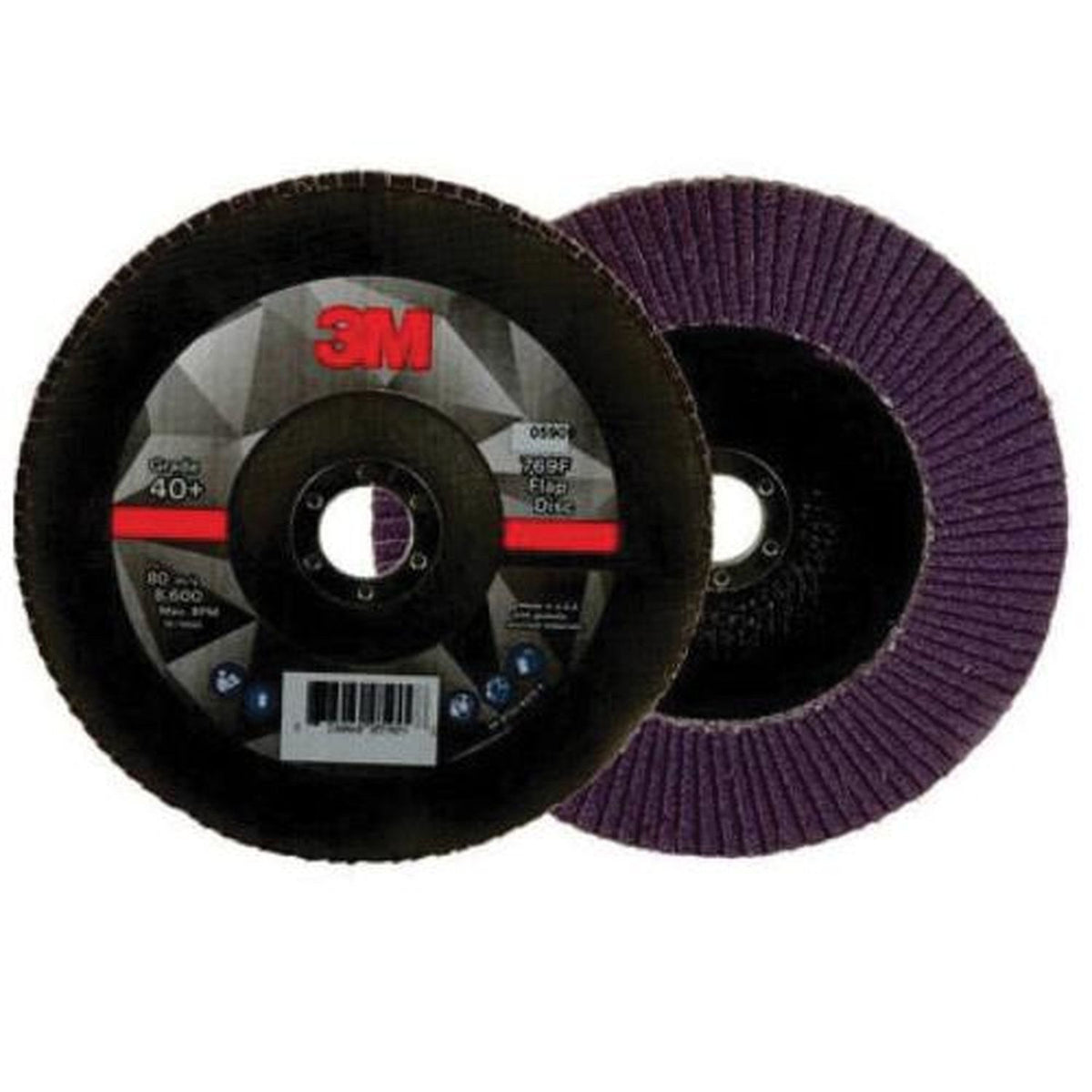3M Flap Disc 769F 5909 40+ T27 7 in x 7/8 in 5 per Case for fast material removal and long life