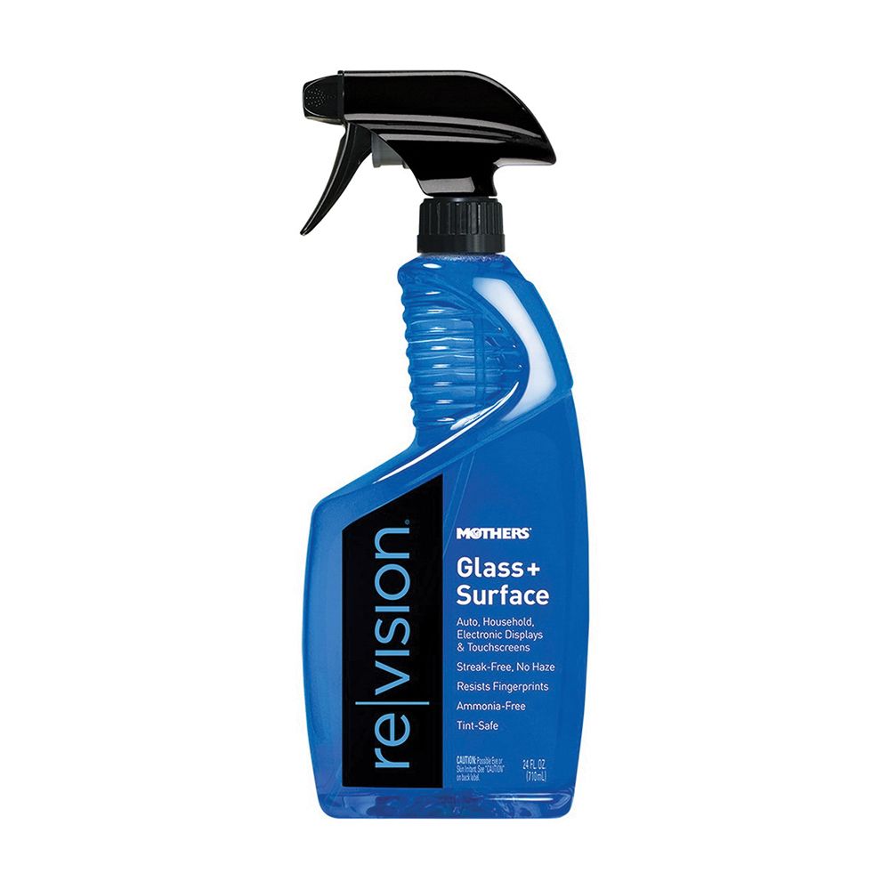 Mothers 06624 Revision Glass and Surface Cleaner 24 oz Aerosal Can Blue Ammonia-Free Liquid for